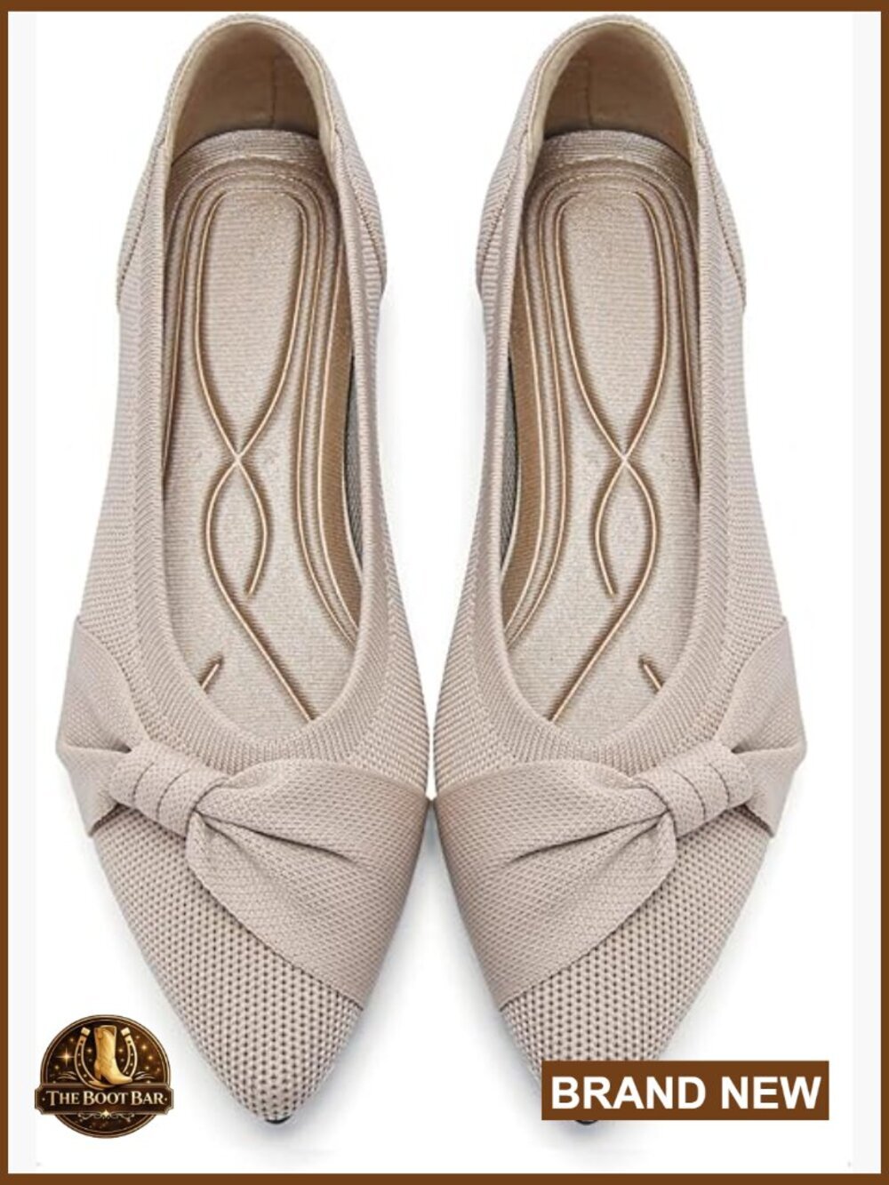 Pointed Toe Flats Women Ballet Dressy Knit Lightweight Casual Work Office
